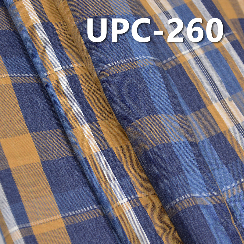 100% Cotton Yarn-Dyed Check Fabric | 4.4 oz Indigo Yarn-Dyed Fabric | For Skirts Shirts