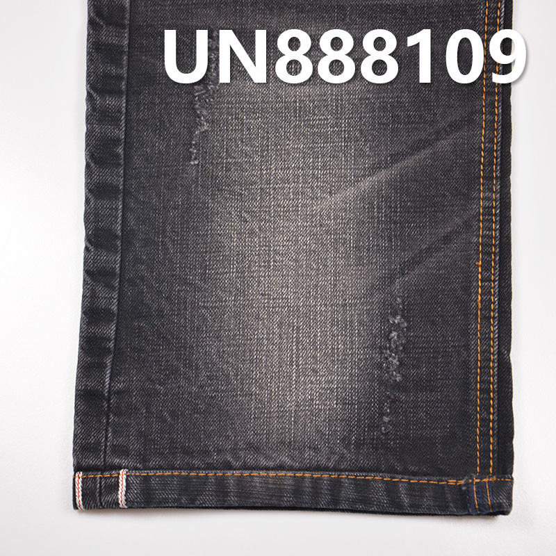 100% Cotton Slub Selvedge Denim | 14.6 oz Black Face Black Base Denim | Right-Hand Twill | Jeans，Jackets Fabric 