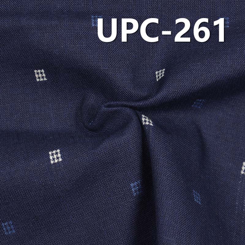 100% Cotton Yarn-Dyed Fabric | 7.5 oz Indigo Dobby Yarn-Dyed Plaid Fabric | For Skirts Pants Shirts