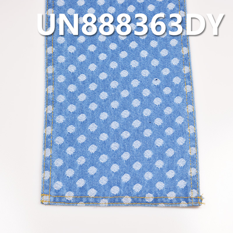 100% Cotton Polka Dot Jacquard Denim | 12 oz “Z” Twill Selvedge Denim | Fabric for Jeans & Trendy Denim Jackets