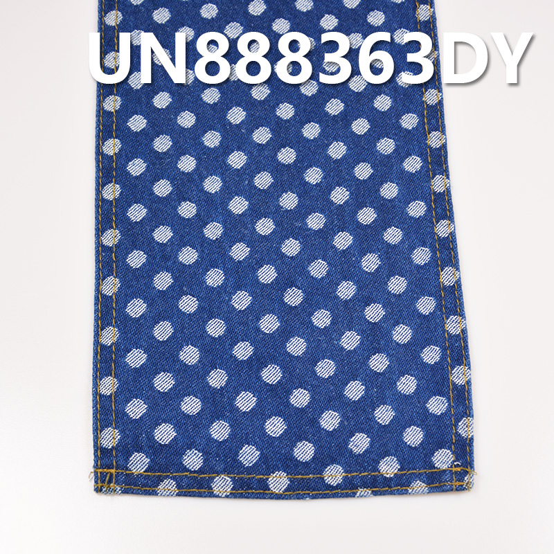 100% Cotton Polka Dot Jacquard Denim | 12 oz “Z” Twill Selvedge Denim | Fabric for Jeans & Trendy Denim Jackets