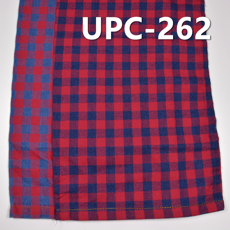 100% Cotton Yarn-Dyed Fabric | 4.3 oz Indigo Check Fabric | For Skirts Shirts