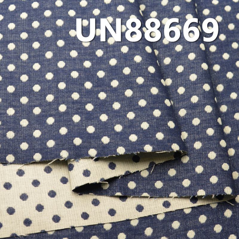 100% Cotton Double-derk Dobby Denim With Dot 57/58"  5.8oz UN88669