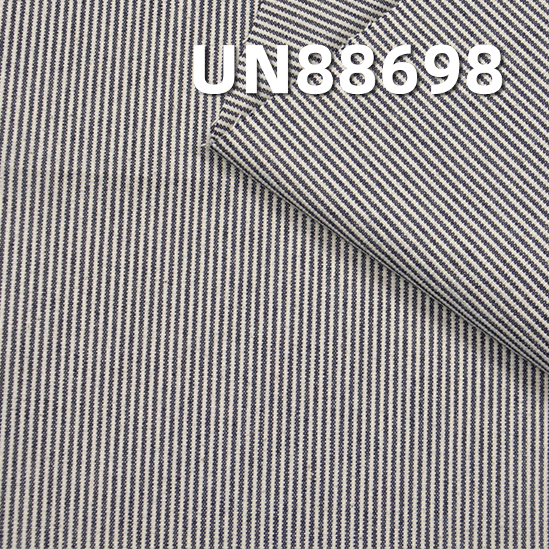 100% Cotton Denim | 9.8 oz Pure Cotton plain weave Striped Denim | Cotton Striped Fabric | Jeans, Skirts, Denim Shirts Fabric