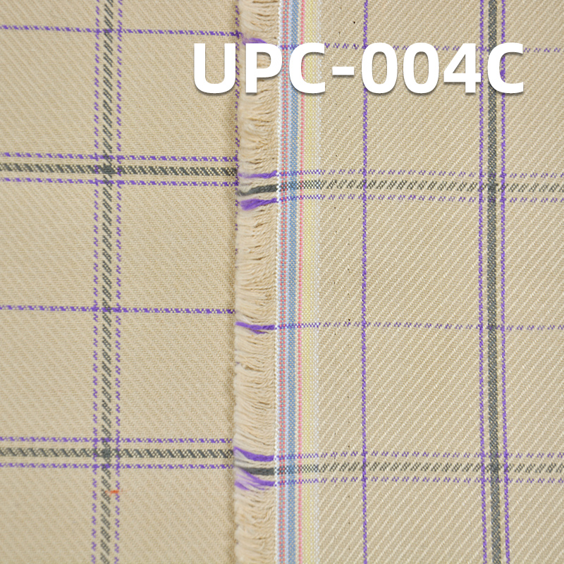 Yarn Dyed Cotton Fabric | 217g/m² Cotton Double Yarn Cavalry Twill Plaid Fabric | Plaid Woven Fabric | Pants, Skirts, Casual Wear Material