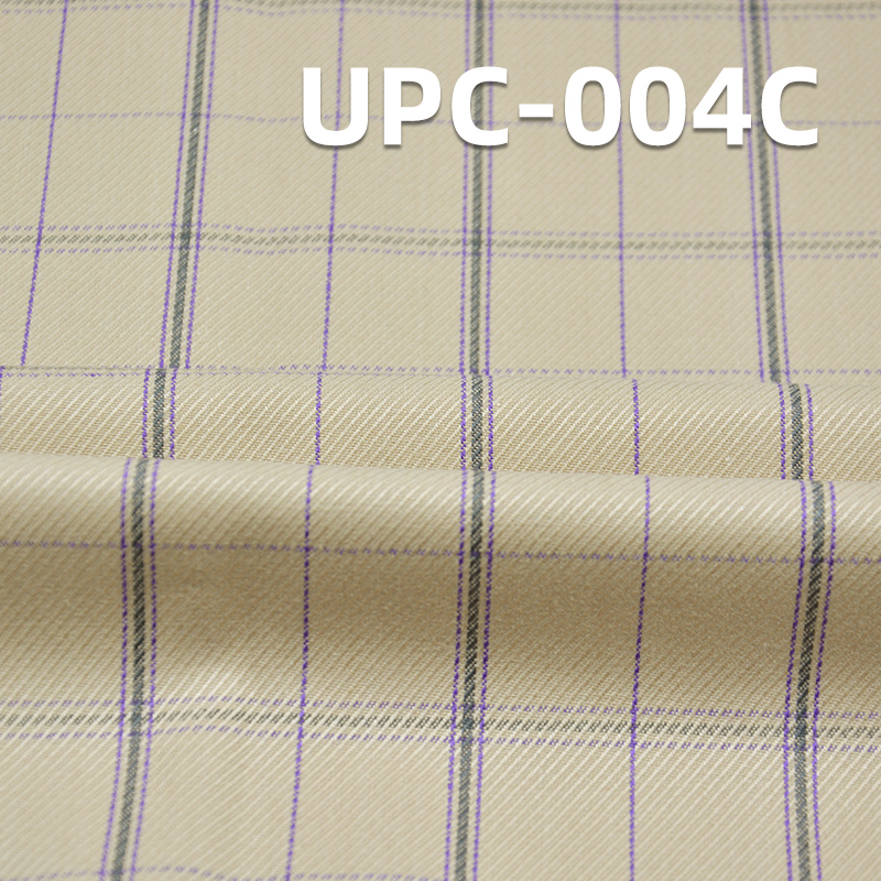 Yarn Dyed Cotton Fabric | 217g/m² Cotton Double Yarn Cavalry Twill Plaid Fabric | Plaid Woven Fabric | Pants, Skirts, Casual Wear Material