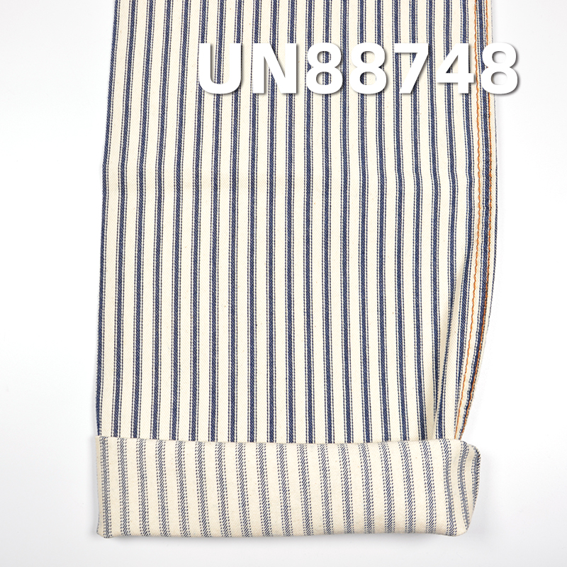 100% Cotton Strip Denim Twill  57/58" 7oz UN88748