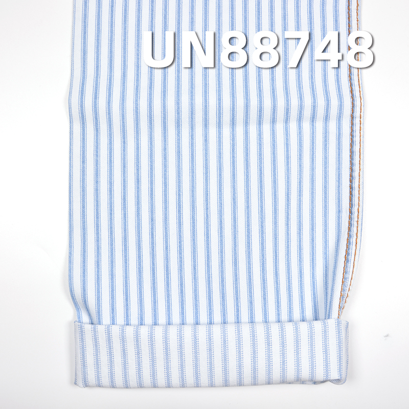 100% Cotton Strip Denim Twill  57/58" 7oz UN88748