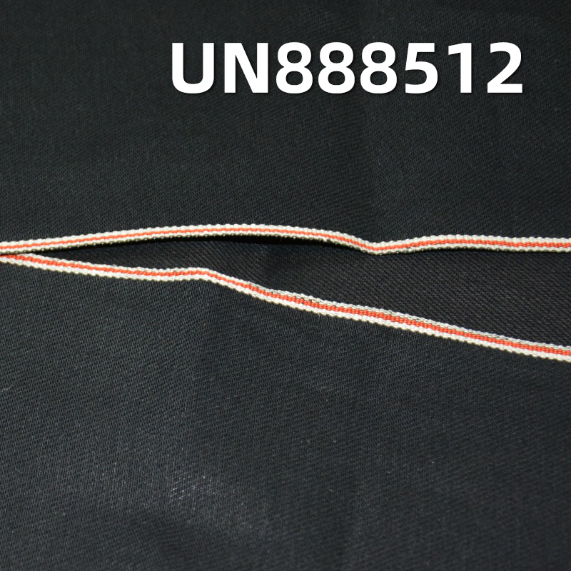 Cotton Stretch Selvedge Denim |12oz Black Warp & Weft Twill Denim  | Raw Denim Fabric for Jeans, Jackets,Streetwear