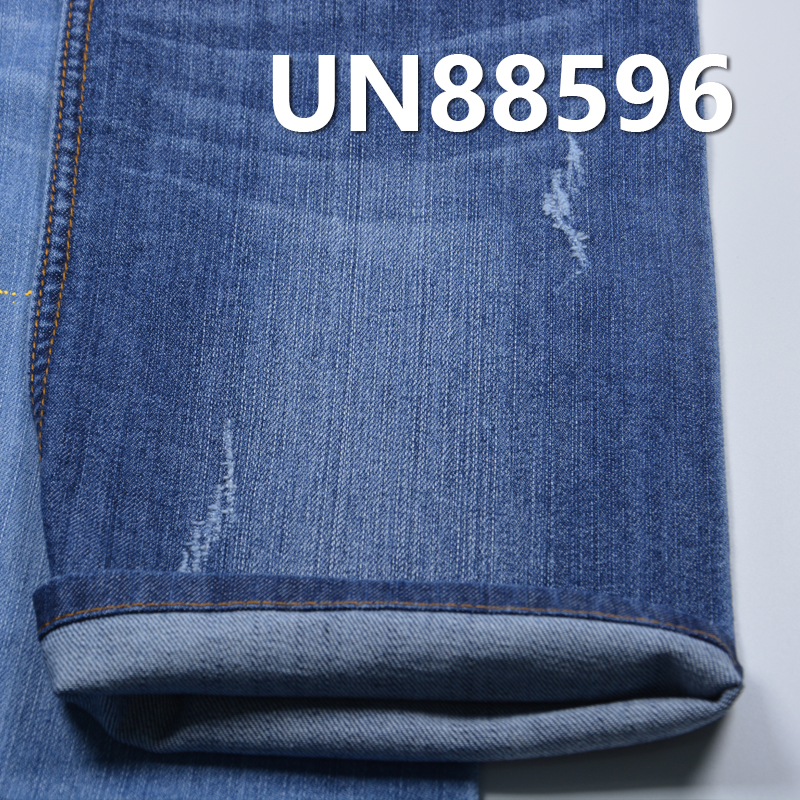 Stretch Denim Fabric | 9oz Cotton-Poly Core-Spun Slub Denim | Twill Denim | For Denim Skirts & Denim Shirts