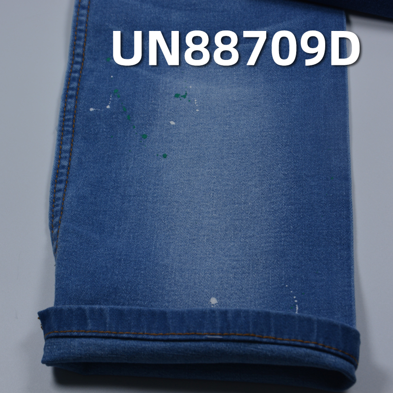 Stretch Dyed Denim Fabric | 9.4oz Cotton Stretch Twill Denim | Blue Face Blue Back | Fabric for Denim Skirts, Denim Shirts
