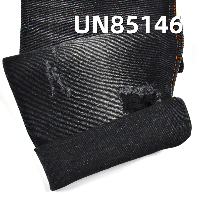 Black/Black Crosshatch Slub Denim | 13.3oz Heavyweight Denim | Fabric for Jeans, Jackets & Workwear