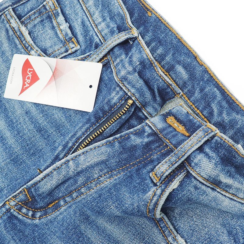 Lycra Cotton Stretch Denim | 12.5 oz  Warp Slub Stretch Denim | Jeans denim skirt denim jacket fabric with tag