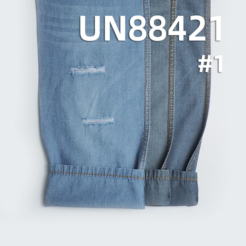 100% Cotton Slub Denim | 4.3 oz Plain Weave Student Fabric | Lightweight Denim | Jeans, Skirts, Shirts Fabric