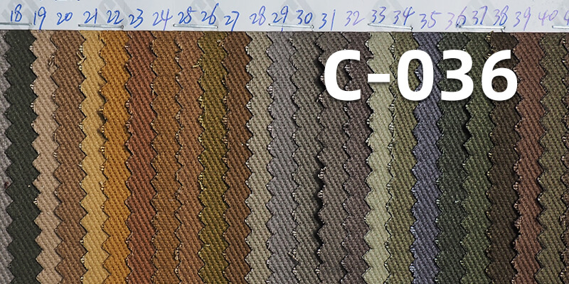 100% Cotton Dyed Fabric | Brushed Twill | 360g/m² Autumn/Winter Dyed Fabric | Pants, Outerwear, Jacket Fabric