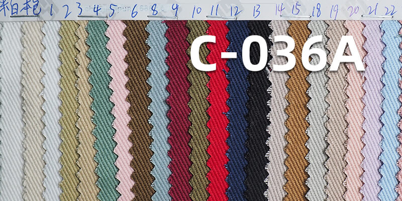 350g/m² 100% Cotton Twill Dyed Fabric | Multi-Color | Fabric for Bags, Pants, Jackets,Coats