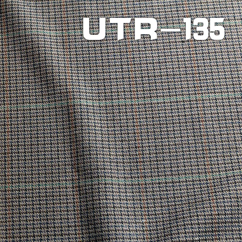 TR Plaid Fabric | 213g/m² Poly-Viscose Yarn-Dyed Check Fabric | Fabric for Tops, Skirts, Casual Pants