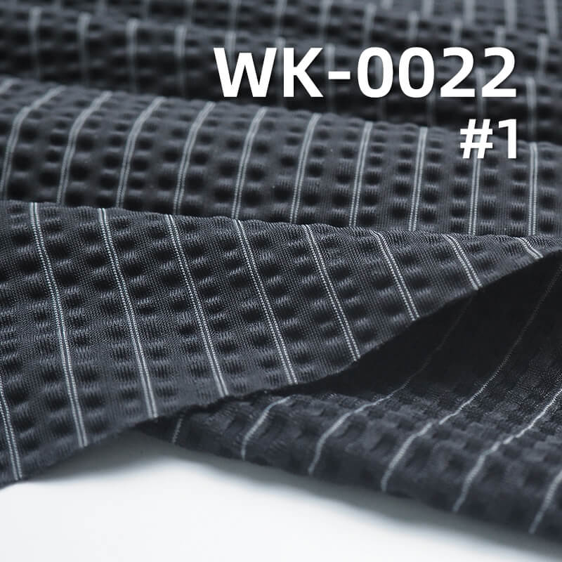 Nylon-Polyester Stretch Knit | 210g/m² Bubble Stripe Fabric | Cool & Skin-Friendly | Women's Tops, Skirts, Yoga Wear