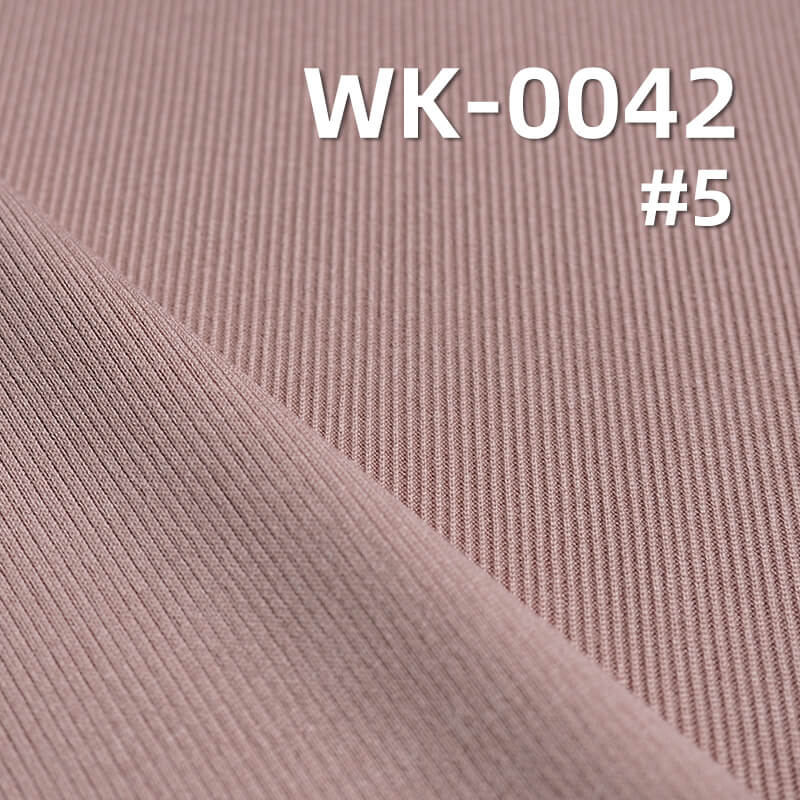 230g/m² Polyester Stretch Fabric | 2x1 Ribbed Pinstripe Material | Ruffled Knit for Skirts, Casual Pants &Tops