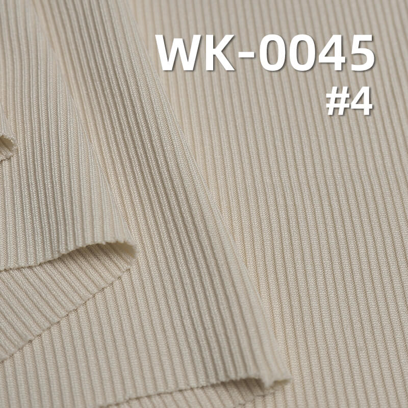 200g/m² Polyester Stretch Knit Fabric | 2x2 Small Rib Stripe | Double-Sided Ribbed Knit Material | Skirt, Casual Pants, T-Shirt Fabric