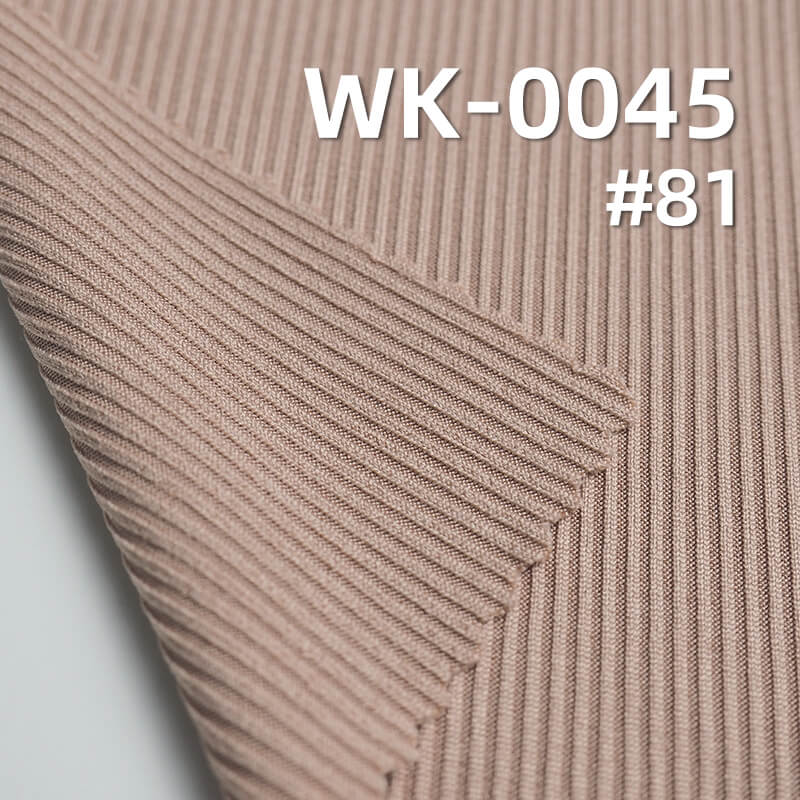 200g/m² Polyester Stretch Knit Fabric | 2x2 Small Rib Stripe | Double-Sided Ribbed Knit Material | Skirt, Casual Pants, T-Shirt Fabric