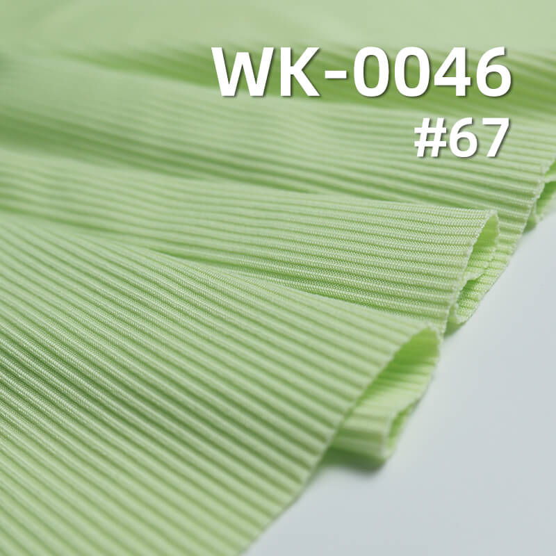 180g/m² Stretch Polyester Knit Fabric | 2x2 Rib Ice Silk Texture | Cooling Double-Sided Ribbed Material | Women's Tops, Skirts & Wide-Leg Pants Fabric