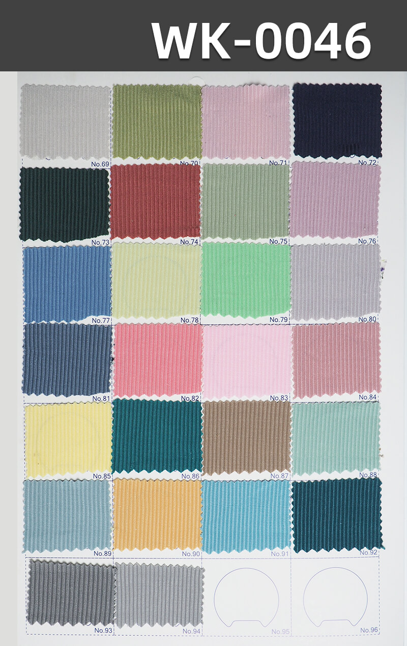 180g/m² Stretch Polyester Knit Fabric | 2x2 Rib Ice Silk Texture | Cooling Double-Sided Ribbed Material | Women's Tops, Skirts & Wide-Leg Pants Fabric