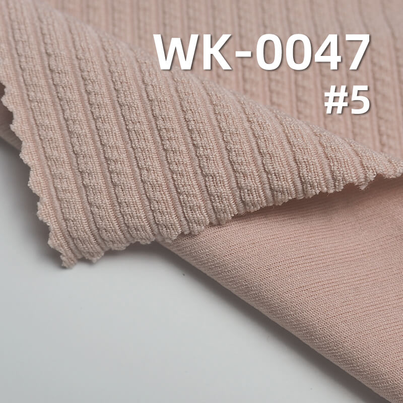 250g/m² Stretch Polyester Ribbed Fabric | Large Pique Knit | Women's Fashion Tops, Skirts and Pants Material