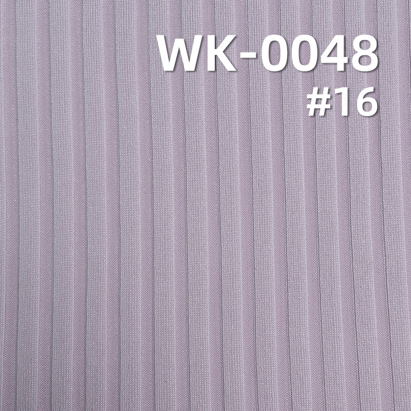 170g/m² Stretch Polyester Knit Fabric | Ribbed Milk Silk Texture | Elastic Rib Knit Fabric | Women's Fashion Tops, Skirts, and Pants