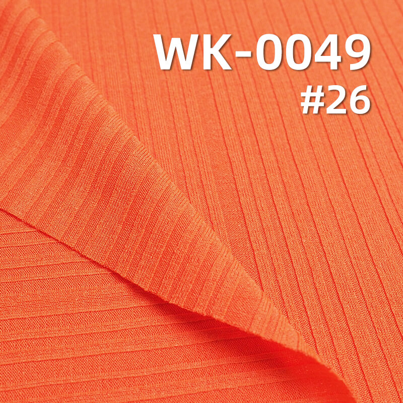 220g/m² Polyester Stretch Knit Fabric | Ribbed Stripe Knit | Double-Sided Rib Fabric | Women's Apparel, Tops, Skirts, Pants