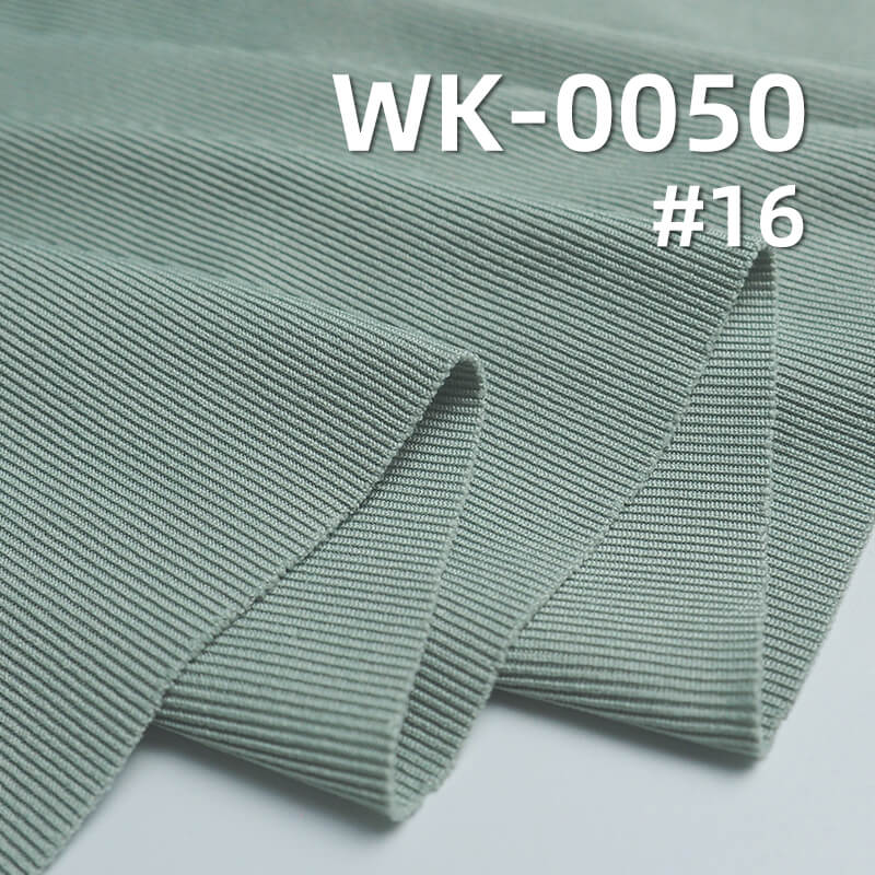 250g/m² Polyester  Knit Fabric | 1*1 High-Stretch Ribbed Knit | Double-Sided Fabric | Women's Fashion Tops, Skirts, & Pants Fabric