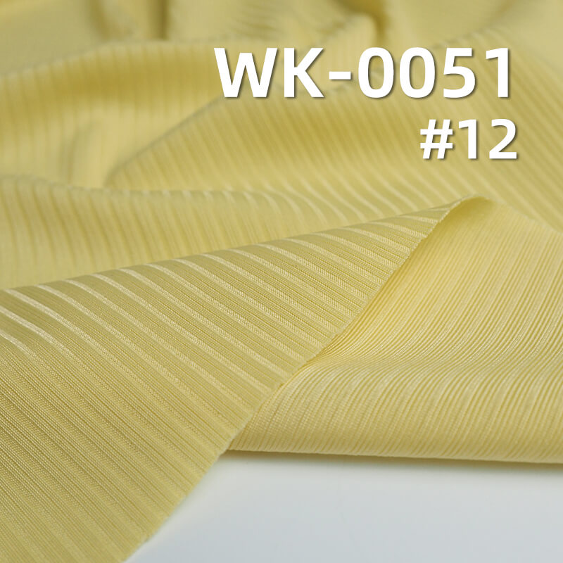 200g/m² Stretch Polyester Fabric | Cooling Ribbed Knit | Double-Sided Fabric | Women's Fashion Tops, Skirts, Pants