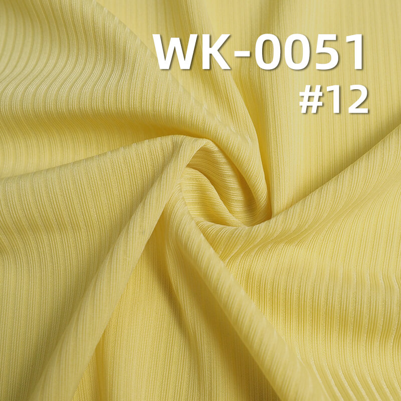 200g/m² Stretch Polyester Fabric | Cooling Ribbed Knit | Double-Sided Fabric | Women's Fashion Tops, Skirts, Pants
