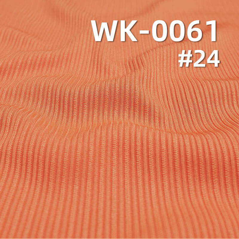 240g/m² Polyester Knitted Fabric | Floral Ribbed Stripes | Double-Sided Skin-Friendly Fabric | Base Layer Tops, Skirts, Pants, Casual Wear