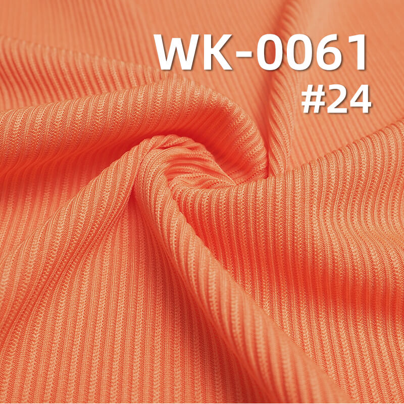 240g/m² Polyester Knitted Fabric | Floral Ribbed Stripes | Double-Sided Skin-Friendly Fabric | Base Layer Tops, Skirts, Pants, Casual Wear