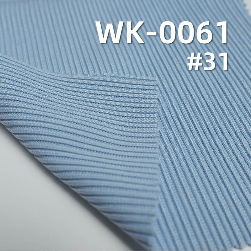 240g/m² Polyester Knitted Fabric | Floral Ribbed Stripes | Double-Sided Skin-Friendly Fabric | Base Layer Tops, Skirts, Pants, Casual Wear