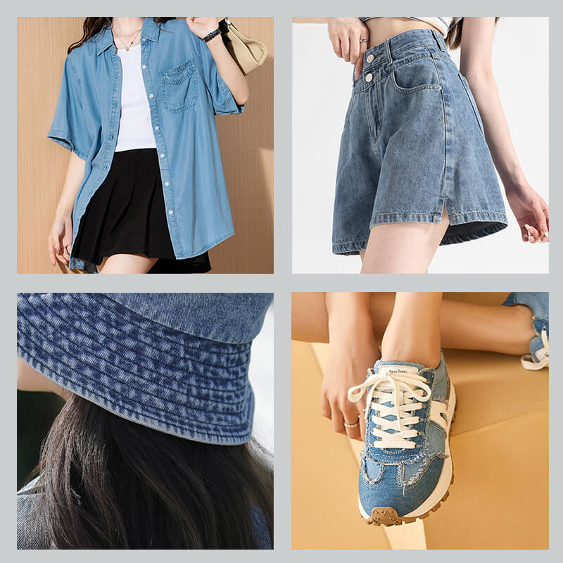 100% Cotton Selvedge Denim | 6oz Plain Student Fabric | Lightweight Spring/Summer | Denim Pants, Skirts, Shirts Fabric