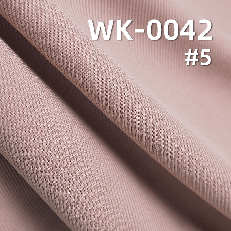 230g/m² Polyester Stretch Fabric | 2x1 Ribbed Pinstripe Material | Ruffled Knit for Skirts, Casual Pants &Tops