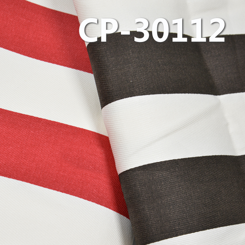 100% Cotton Striped Print Fabric | 260g/m2 Twill Print Fabric | Fabric for Trousers, Skirts, Jackets