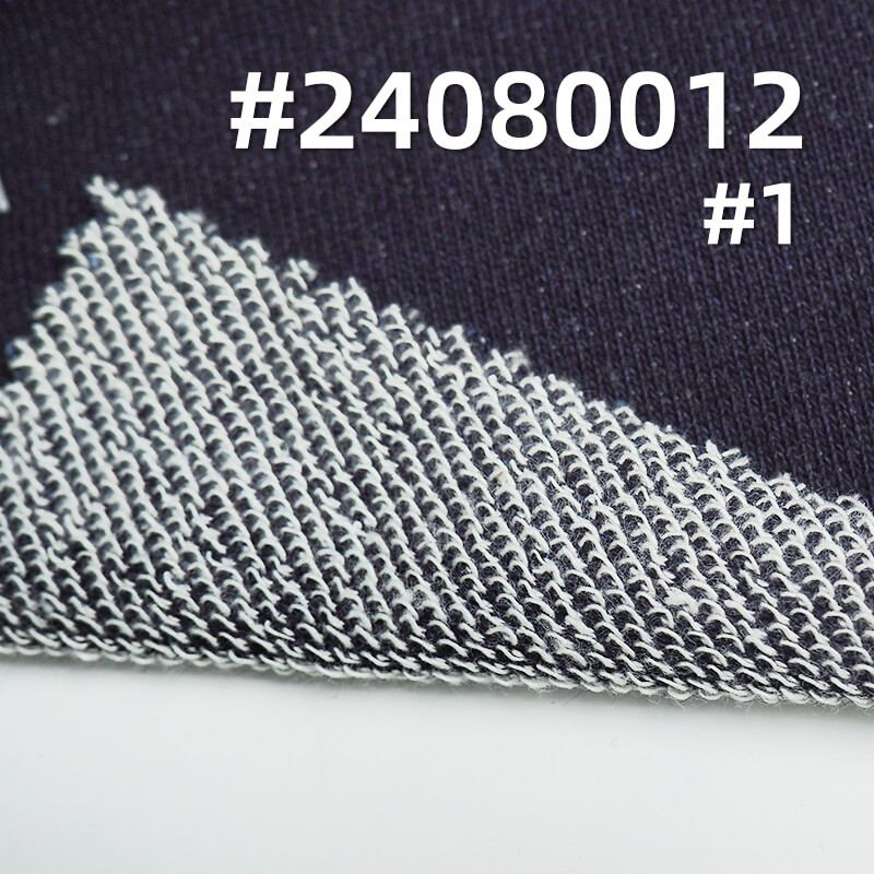 300g/m² Cotton Knit Denim | Mid-weight Indigo Washable Fabric | Sweatshirt, Jeans, Jacket Fabric