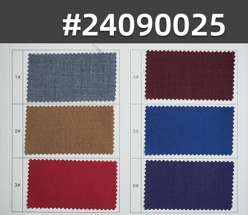 173g/m² Double-sided Fabric | TR Weft Stretch Gabardine | Dyed Polyester-Rayon Blend |Pants, Uniforms & Suits Fabric
