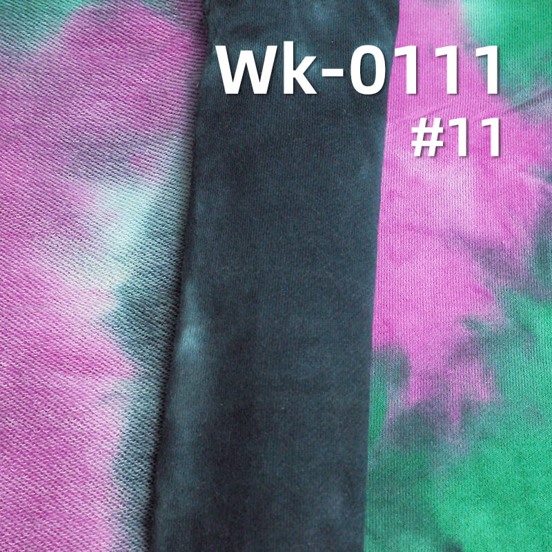 CVC Sweatshirt Knit Fabric | Tie-Dye & Colorful Tie-Dye Fabric | 320g/m² T/C Fabric | Activewear, Hoodie, Outerwear Material