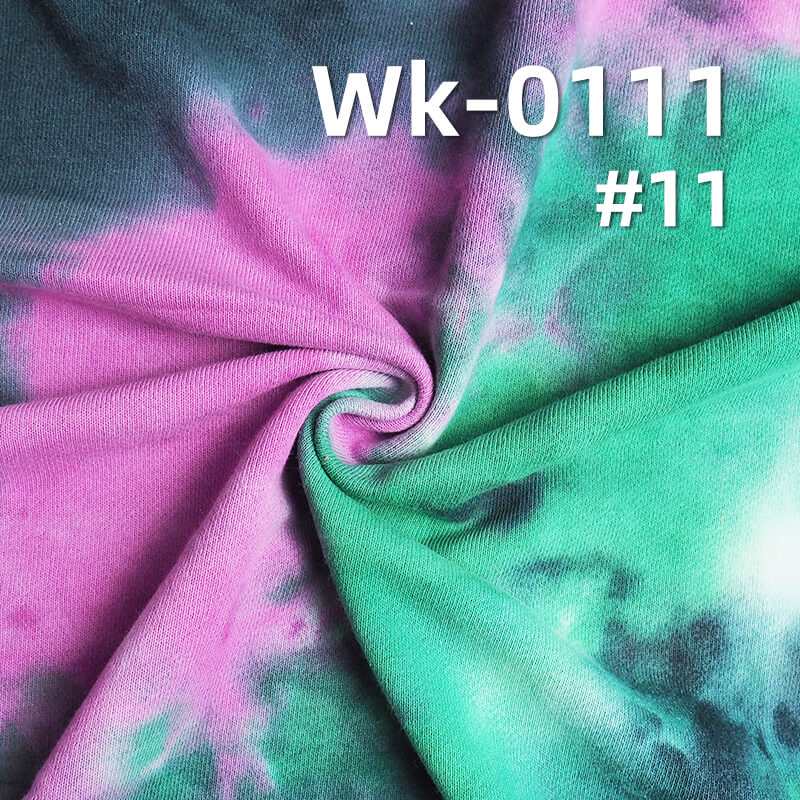 CVC Sweatshirt Knit Fabric | Tie-Dye & Colorful Tie-Dye Fabric | 320g/m² T/C Fabric | Activewear, Hoodie, Outerwear Material