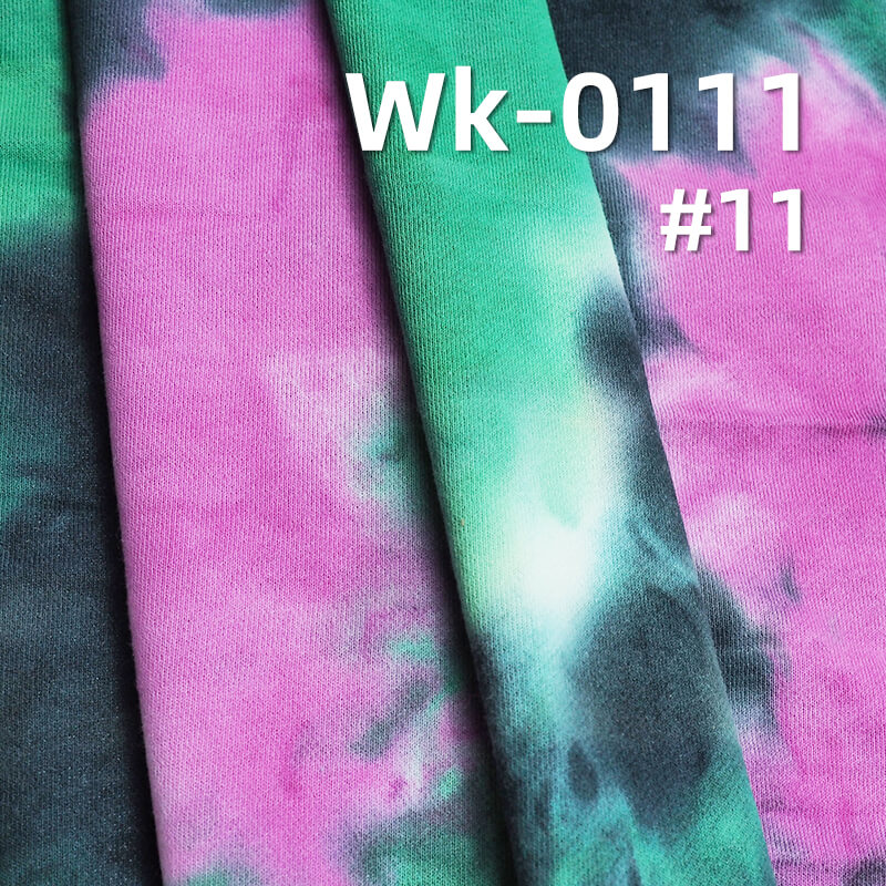CVC Sweatshirt Knit Fabric | Tie-Dye & Colorful Tie-Dye Fabric | 320g/m² T/C Fabric | Activewear, Hoodie, Outerwear Material