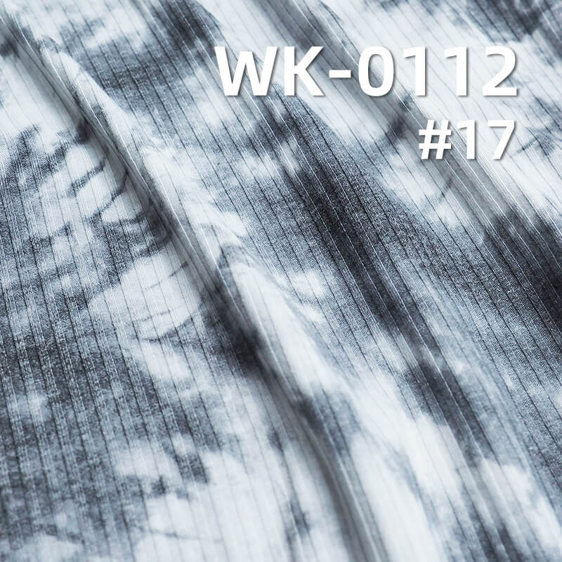 Knit 4:3 Ribbed Fabric |Tie-Dye & Colorful Ribbed Knit | 190g/m² T/C Stretch Knit |Women's T-Shirt & Casual Bottoms Fabric