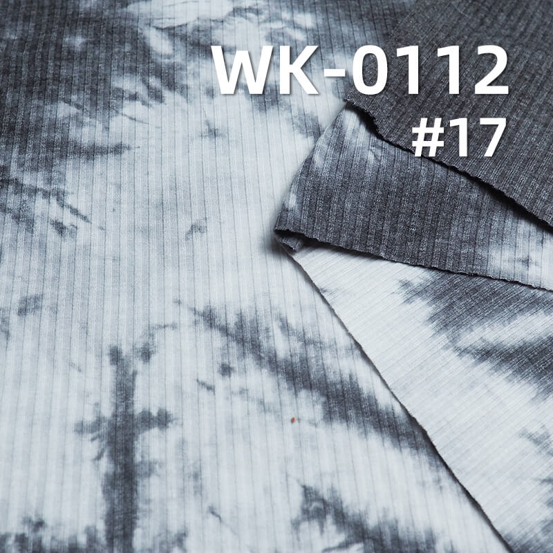 Knit 4:3 Ribbed Fabric |Tie-Dye & Colorful Ribbed Knit | 190g/m² T/C Stretch Knit |Women's T-Shirt & Casual Bottoms Fabric