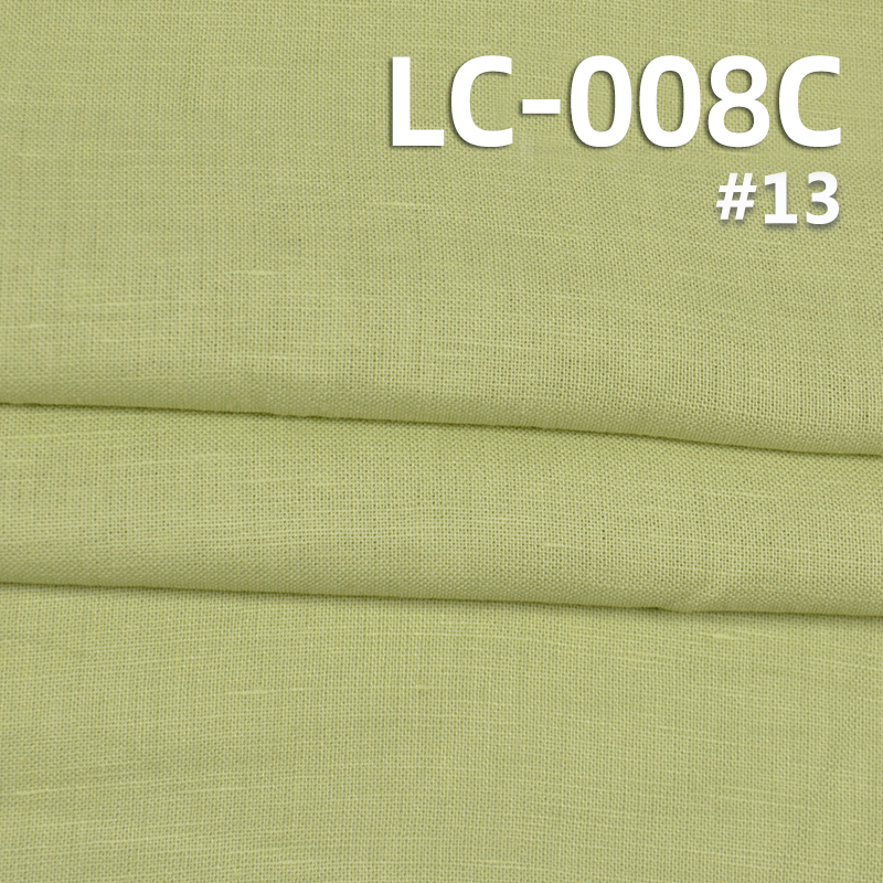 Linen Cotton Plain Weave Fabric | 140g/m² Spring-Summer Dyed Fabric | Rustic Style for Dresses, Tops, Apparel