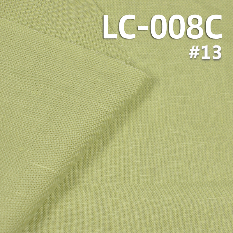 Linen Cotton Plain Weave Fabric | 140g/m² Spring-Summer Dyed Fabric | Rustic Style for Dresses, Tops, Apparel