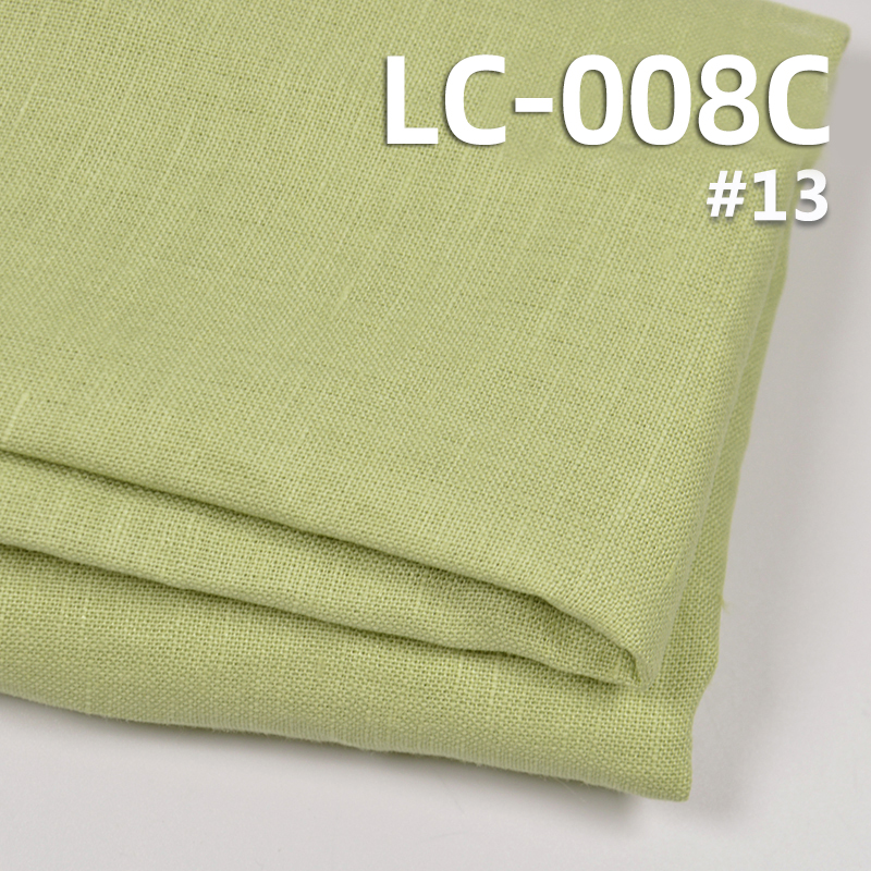 Linen Cotton Plain Weave Fabric | 140g/m² Spring-Summer Dyed Fabric | Rustic Style for Dresses, Tops, Apparel