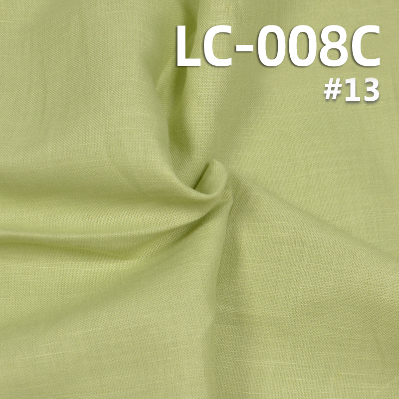 Linen Cotton Plain Weave Fabric | 140g/m² Spring-Summer Dyed Fabric | Rustic Style for Dresses, Tops, Apparel